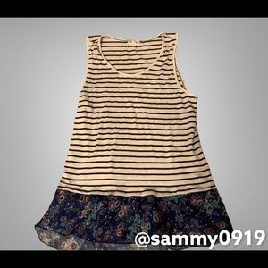 Ten sixty Sherman tank top with bottom ruffles